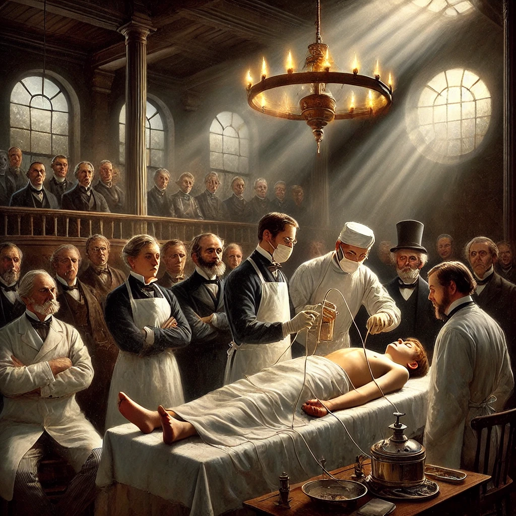 Surgery carried out under ether